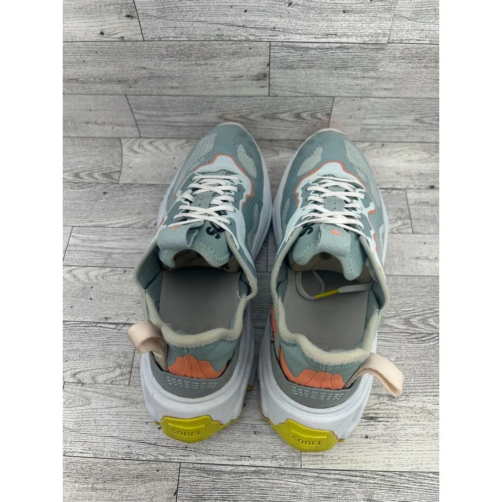 Sorel Kinetic Breakthru Sport Shoes Women's Size 9.5‎ Teal Orange White Yellow
